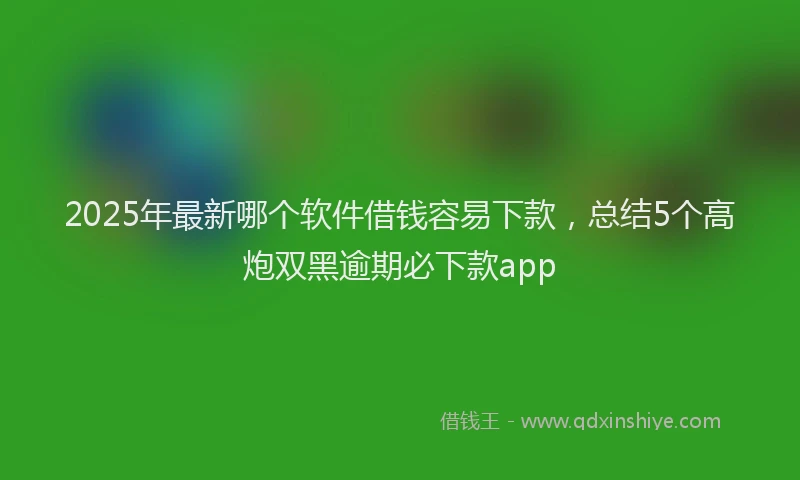 2025年最新哪个软件借钱容易下款，总结5个高炮双黑逾期必下款app