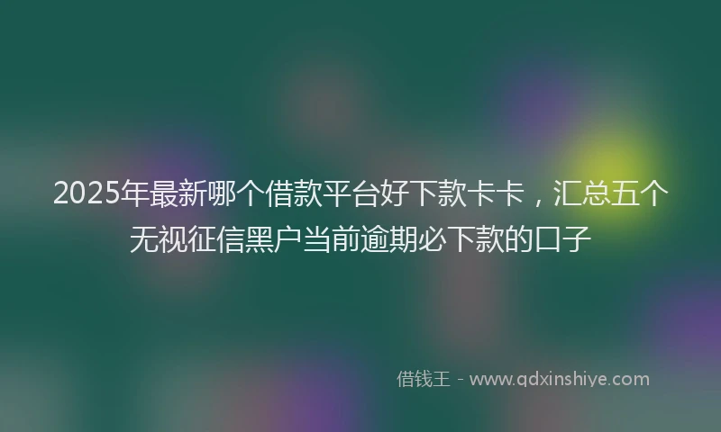 2025年最新哪个借款平台好下款卡卡，汇总五个无视征信黑户当前逾期必下款的口子