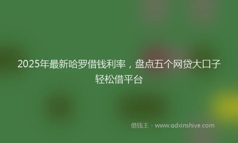 2025年最新哈罗借钱利率，盘点五个网贷大口子轻松借平台