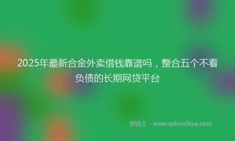 2025年最新合金外卖借钱靠谱吗，整合五个不看负债的长期网贷平台