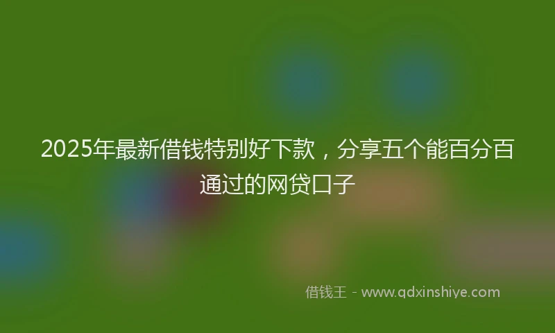 2025年最新借钱特别好下款，分享五个能百分百通过的网贷口子