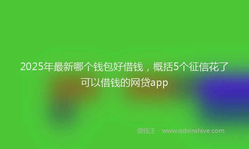 2025年最新哪个钱包好借钱，概括5个征信花了可以借钱的网贷app