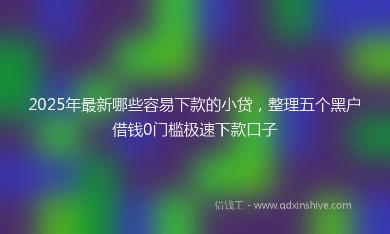 2025年最新哪些容易下款的小贷，整理五个黑户借钱0门槛极速下款口子