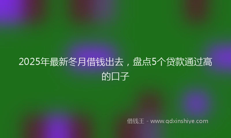 2025年最新冬月借钱出去，盘点5个贷款通过高的口子