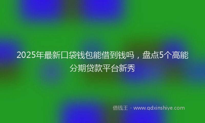 2025年最新口袋钱包能借到钱吗，盘点5个高能分期贷款平台新秀