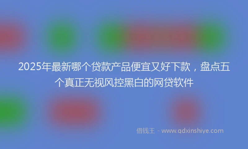 2025年最新哪个贷款产品便宜又好下款，盘点五个真正无视风控黑白的网贷软件