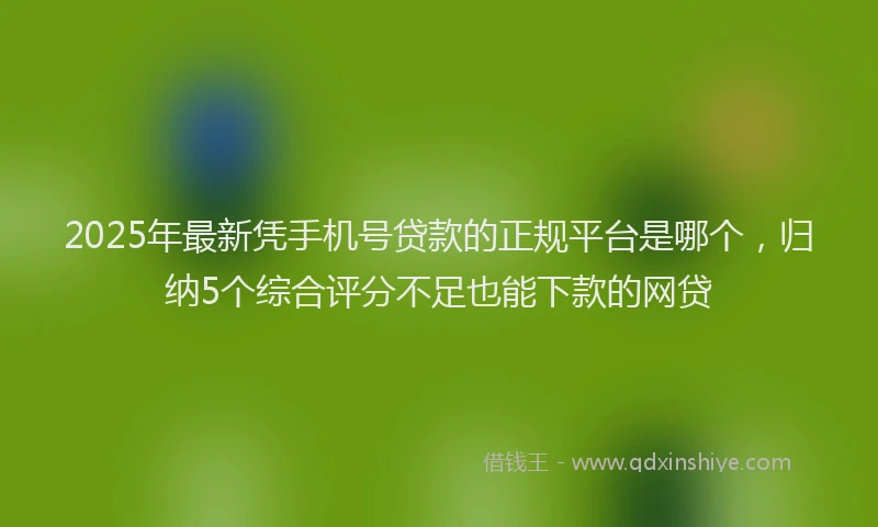 2025年最新凭手机号贷款的正规平台是哪个，归纳5个综合评分不足也能下款的网贷