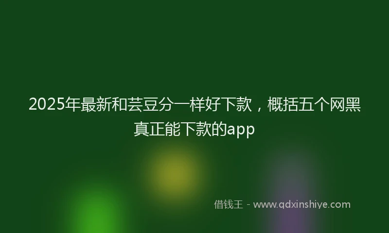 2025年最新和芸豆分一样好下款，概括五个网黑真正能下款的app