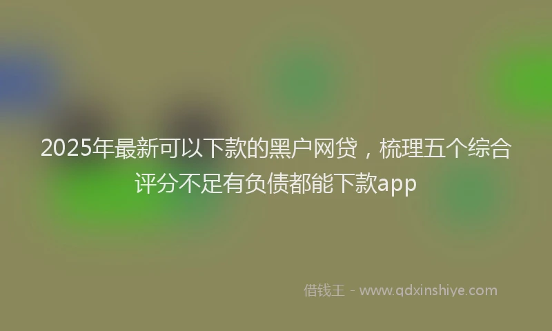 2025年最新可以下款的黑户网贷，梳理五个综合评分不足有负债都能下款app