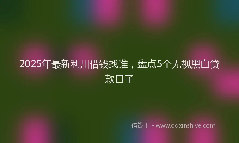 2025年最新利川借钱找谁，盘点5个无视黑白贷款口子
