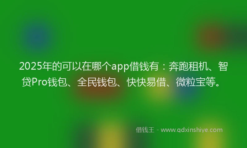 2025年的可以在哪个app借钱有：奔跑租机、智贷Pro钱包、全民钱包、快快易借、微粒宝等。