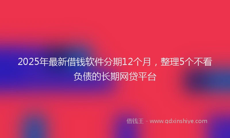 2025年最新借钱软件分期12个月，整理5个不看负债的长期网贷平台