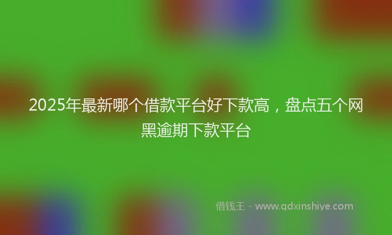 2025年最新哪个借款平台好下款高，盘点五个网黑逾期下款平台