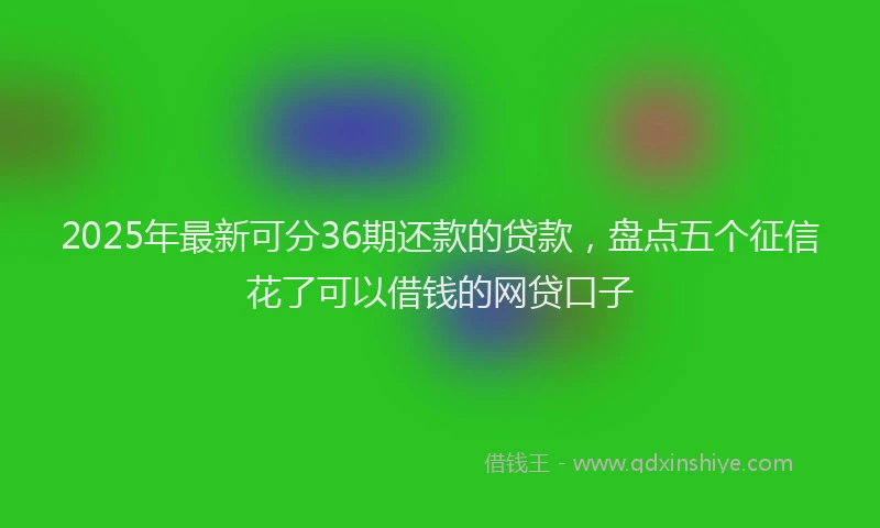 2025年最新可分36期还款的贷款，盘点五个征信花了可以借钱的网贷口子