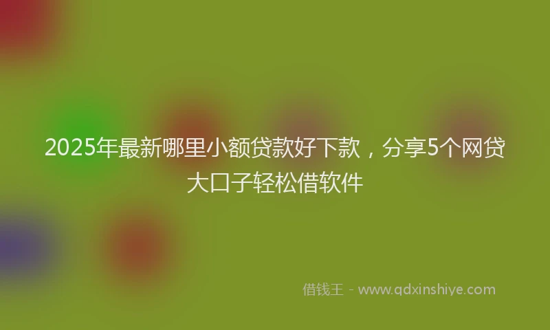 2025年最新哪里小额贷款好下款，分享5个网贷大口子轻松借软件