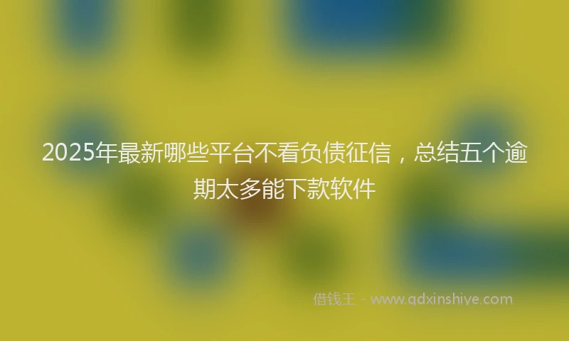 2025年最新哪些平台不看负债征信，总结五个逾期太多能下款软件