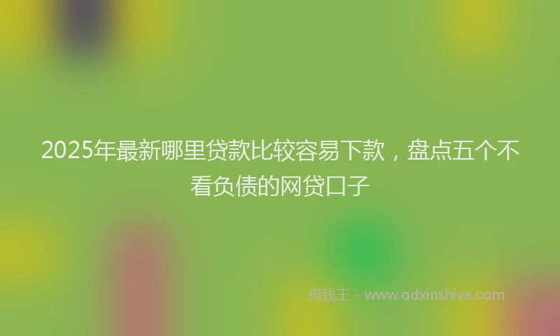 2025年最新哪里贷款比较容易下款，盘点五个不看负债的网贷口子