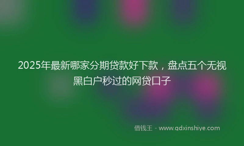 2025年最新哪家分期贷款好下款，盘点五个无视黑白户秒过的网贷口子