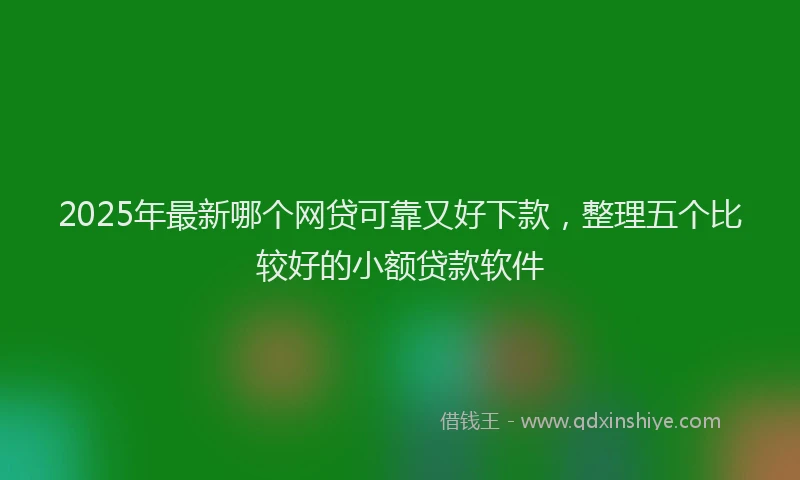 2025年最新哪个网贷可靠又好下款，整理五个比较好的小额贷款软件