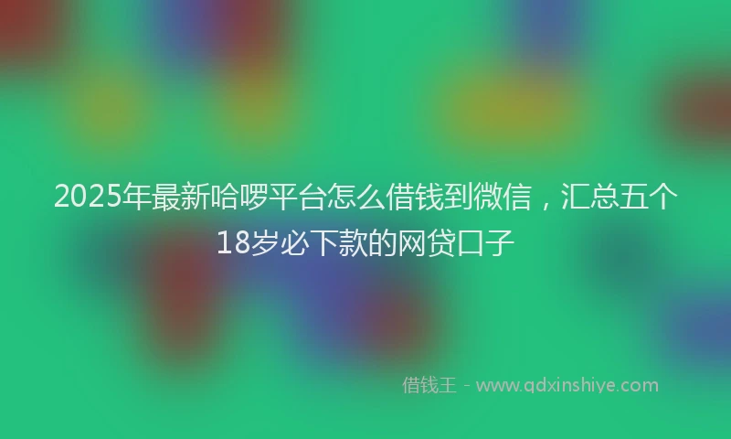 2025年最新哈啰平台怎么借钱到微信，汇总五个18岁必下款的网贷口子