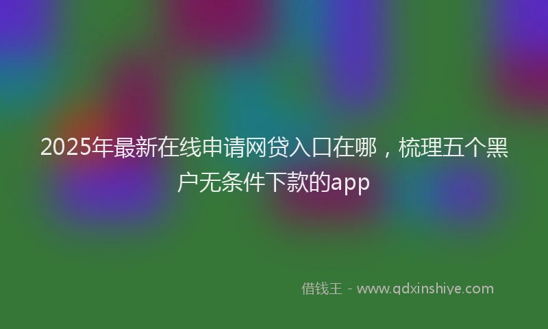 2025年最新在线申请网贷入口在哪，梳理五个黑户无条件下款的app