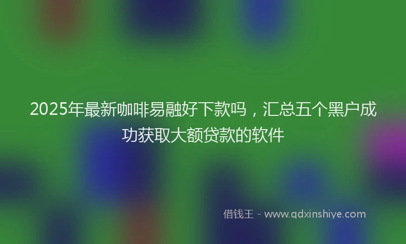 2025年最新咖啡易融好下款吗，汇总五个黑户成功获取大额贷款的软件