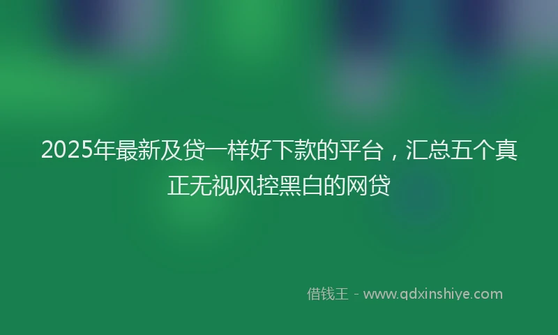 2025年最新及贷一样好下款的平台，汇总五个真正无视风控黑白的网贷