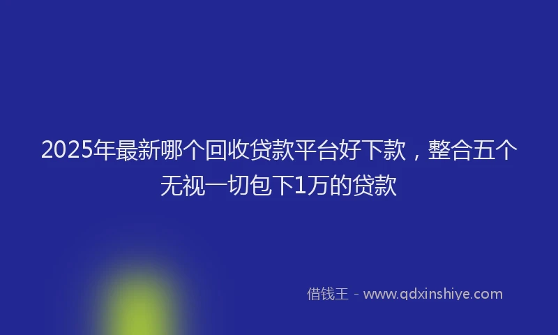 2025年最新哪个回收贷款平台好下款，整合五个无视一切包下1万的贷款