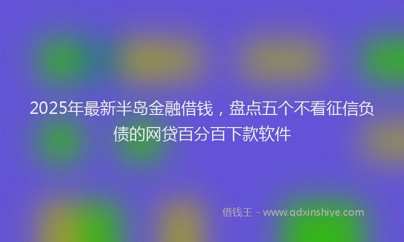 2025年最新半岛金融借钱，盘点五个不看征信负债的网贷百分百下款软件