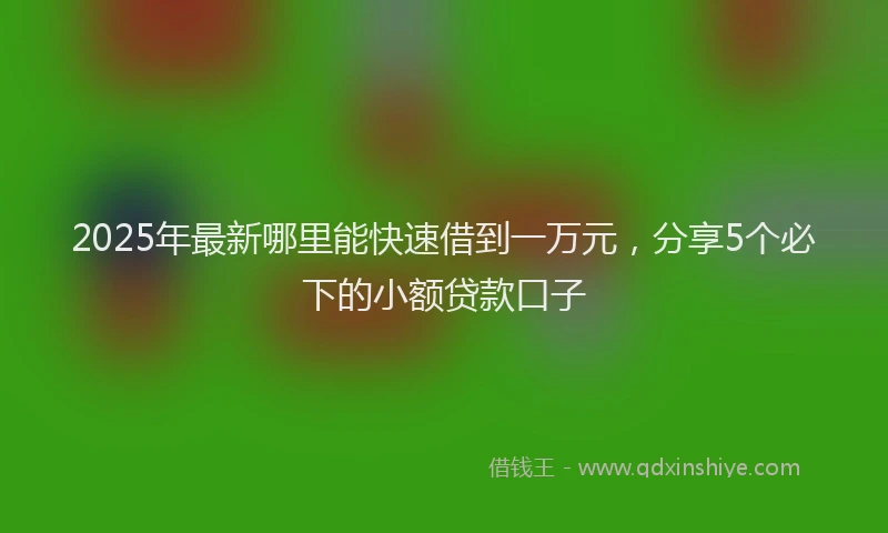2025年最新哪里能快速借到一万元，分享5个必下的小额贷款口子