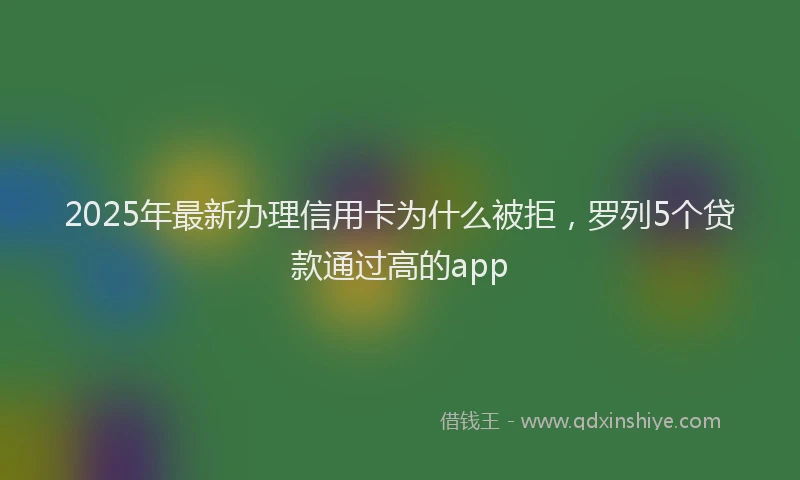 2025年最新办理信用卡为什么被拒，罗列5个贷款通过高的app