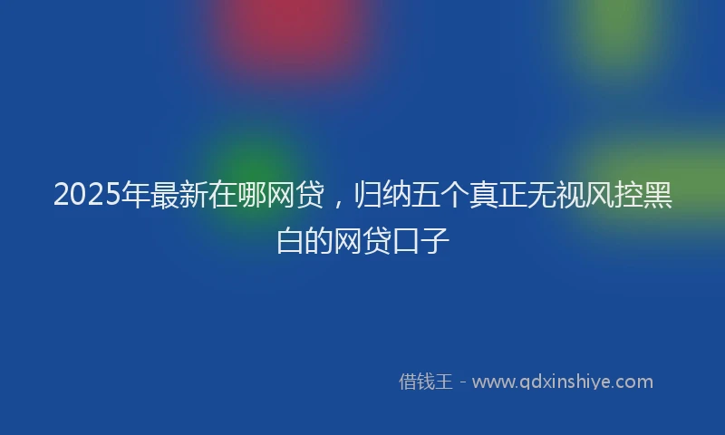 2025年最新在哪网贷，归纳五个真正无视风控黑白的网贷口子