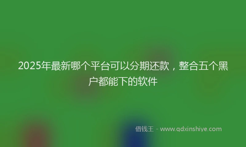 2025年最新哪个平台可以分期还款，整合五个黑户都能下的软件