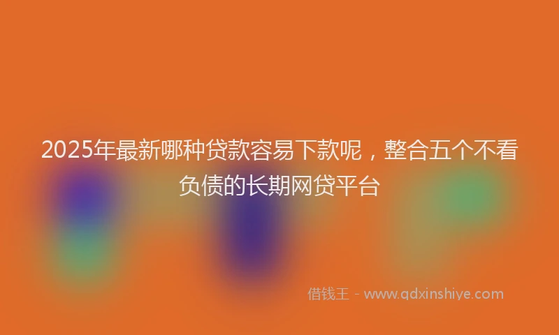 2025年最新哪种贷款容易下款呢，整合五个不看负债的长期网贷平台