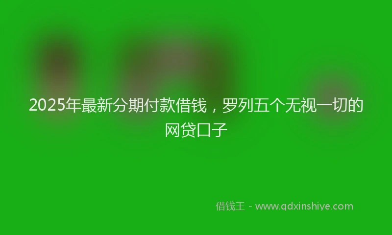 2025年最新分期付款借钱，罗列五个无视一切的网贷口子