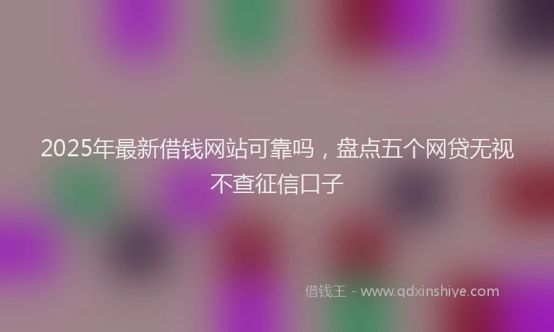 2025年最新借钱网站可靠吗，盘点五个网贷无视不查征信口子