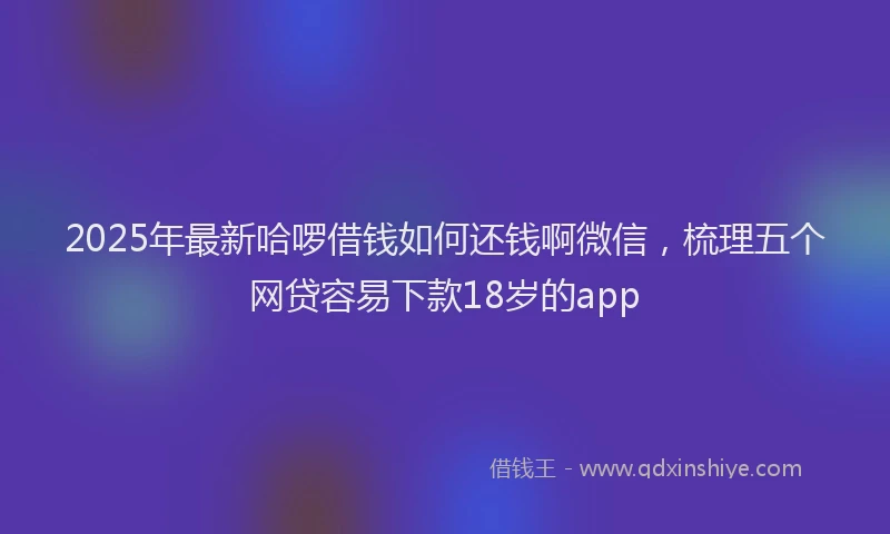 2025年最新哈啰借钱如何还钱啊微信，梳理五个网贷容易下款18岁的app