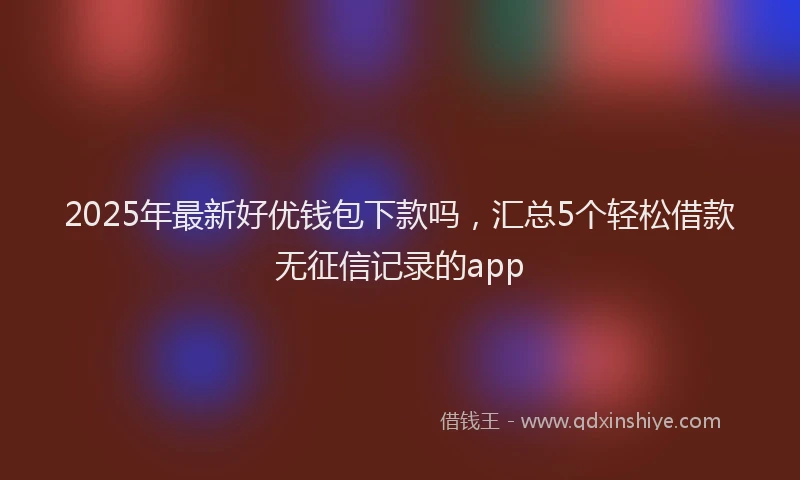 2025年最新好优钱包下款吗，汇总5个轻松借款无征信记录的app