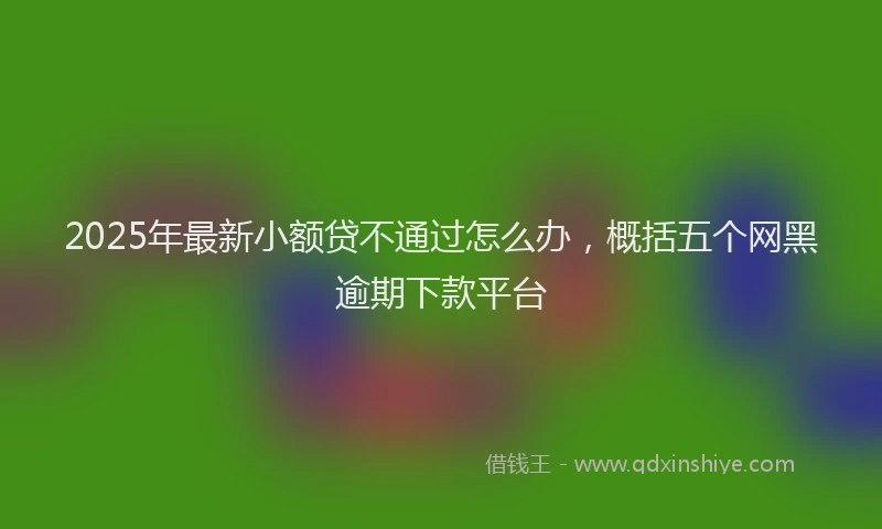 2025年最新小额贷不通过怎么办，概括五个网黑逾期下款平台