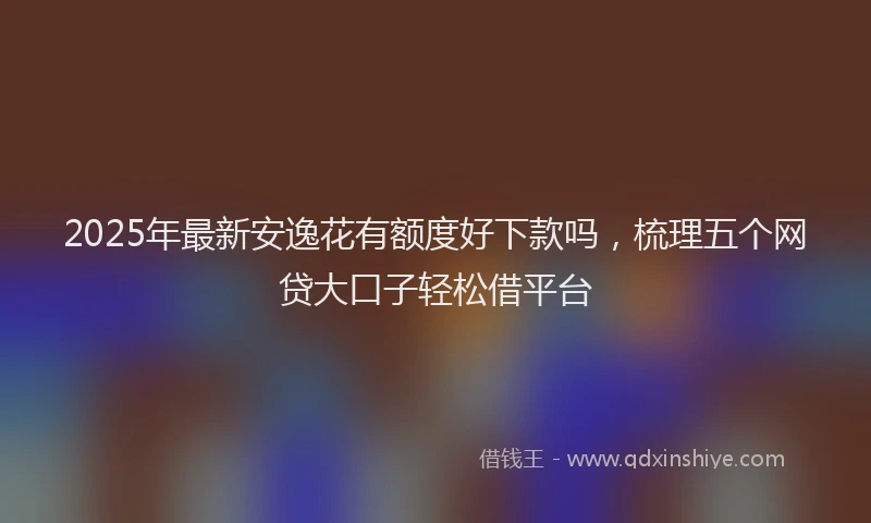 2025年最新安逸花有额度好下款吗，梳理五个网贷大口子轻松借平台