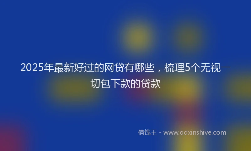 2025年最新好过的网贷有哪些，梳理5个无视一切包下款的贷款