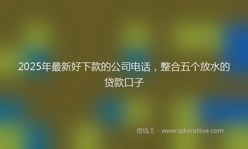 2025年最新好下款的公司电话，整合五个放水的贷款口子