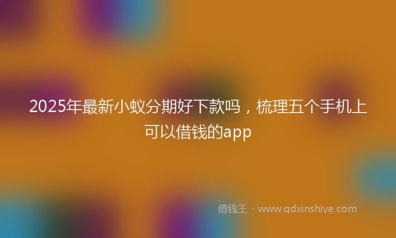 2025年最新小蚁分期好下款吗，梳理五个手机上可以借钱的app
