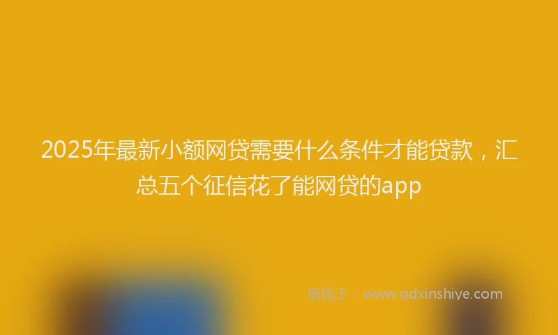 2025年最新小额网贷需要什么条件才能贷款，汇总五个征信花了能网贷的app