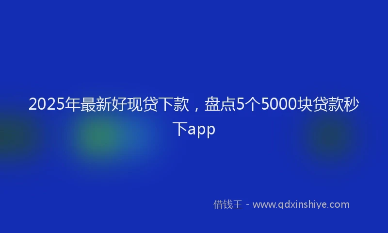 2025年最新好现贷下款，盘点5个5000块贷款秒下app