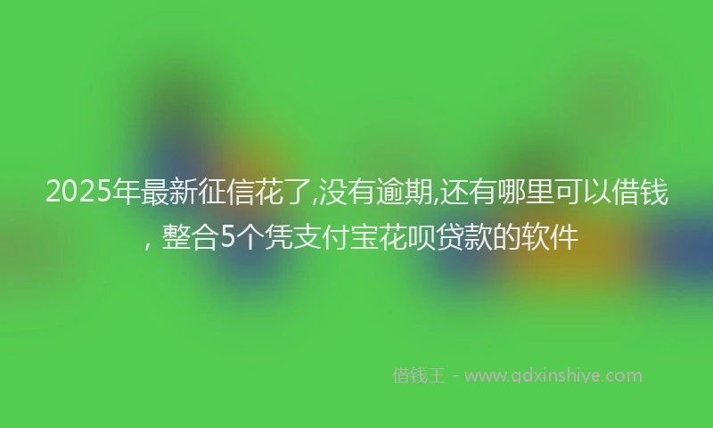 2025年最新征信花了,没有逾期,还有哪里可以借钱，整合5个凭支付宝花呗贷款的软件