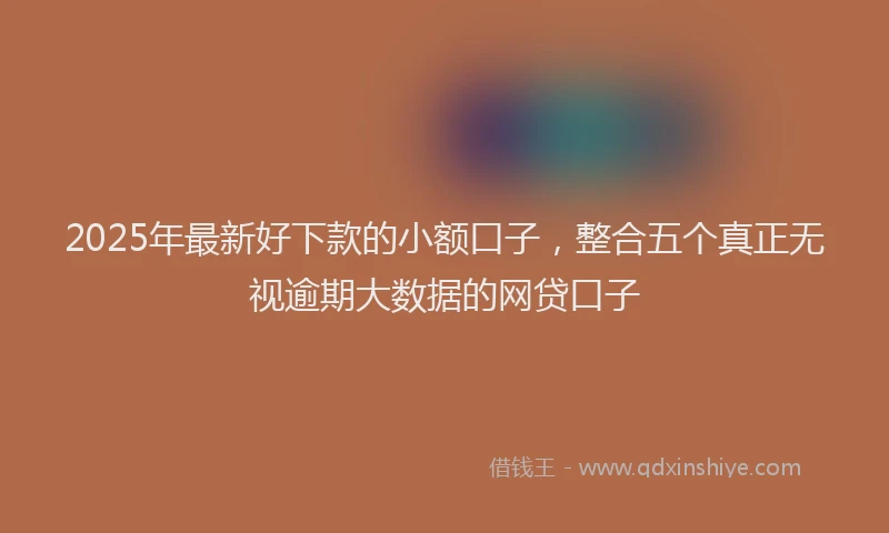 2025年最新好下款的小额口子，整合五个真正无视逾期大数据的网贷口子