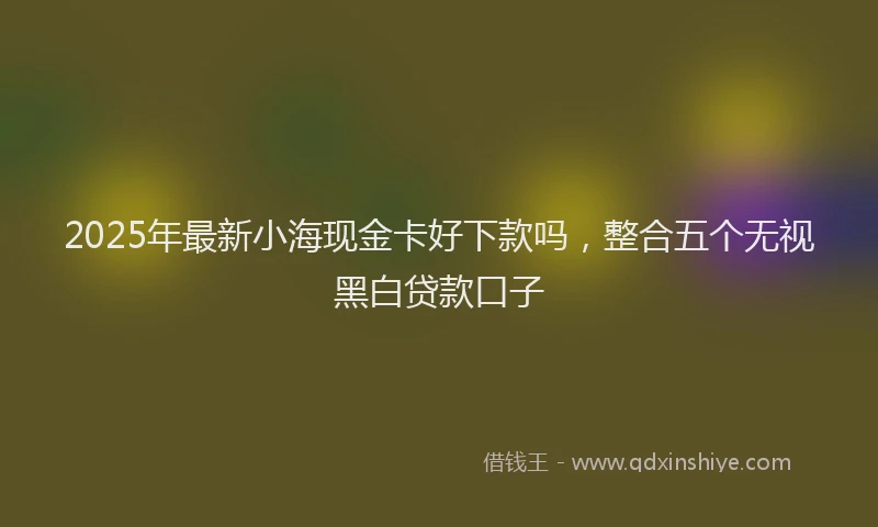 2025年最新小海现金卡好下款吗，整合五个无视黑白贷款口子