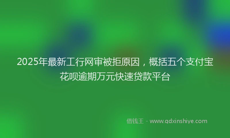 2025年最新工行网审被拒原因，概括五个支付宝花呗逾期万元快速贷款平台
