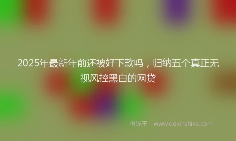 2025年最新年前还被好下款吗，归纳五个真正无视风控黑白的网贷